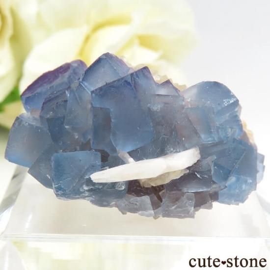 ブルーバライト ニューメキシコ州 ブルーフローライト&クォーツ＆バライトの原石 27.3g