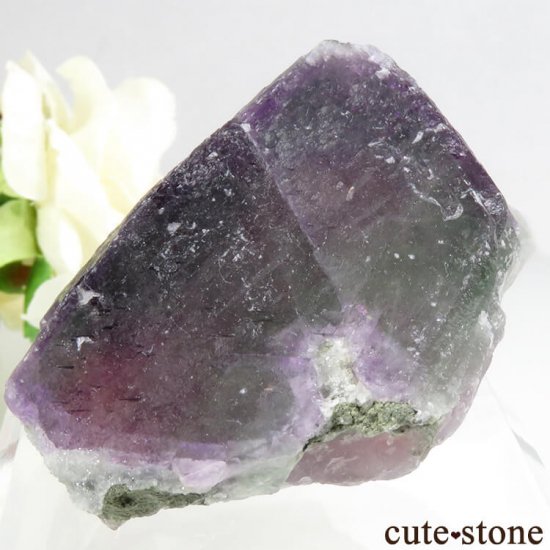 中国 内モンゴル 赤峰市産 パープル×グリーンフローライトの八面体結晶（原石） 132g - cute stone