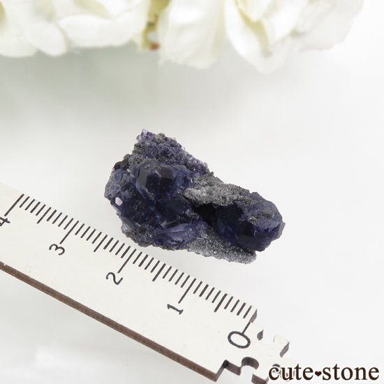 中国 福建省産パープルブルーフローライトの結晶（原石） 4.6g - cute stone -