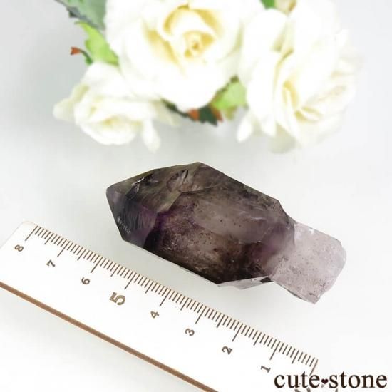 ジンバブエ産 セプタークォーツ(アメジスト、スモーキークォーツ)の結晶(原石) 54.8gの写真5 cute stone