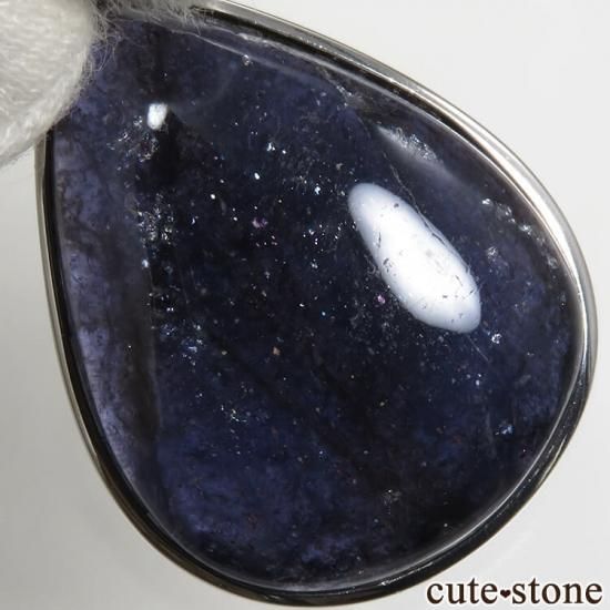 アベンチュリンアイオライトのドロップ型silver925製ペンダントトップ No.1の写真1 cute stone