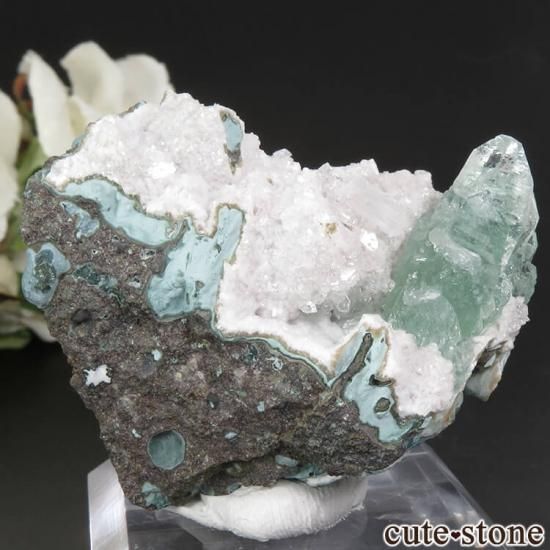 インド産　グリーンアポフィライト原石440g スティルバイト共生 GAPS-CL0173IS-350x350.jpg