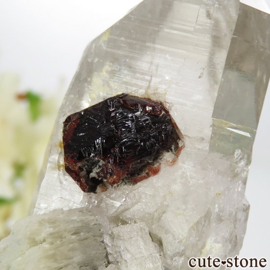 パキスタン産 スペサルティンガーネット＆クォーツの結晶（原石）57.4gの写真3 cute stone