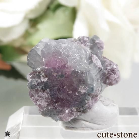 ブラジル ミナスジェライス産 ウォーターメロントルマリン&レピドライトの結晶(原石)4.4gの写真3 cute stone