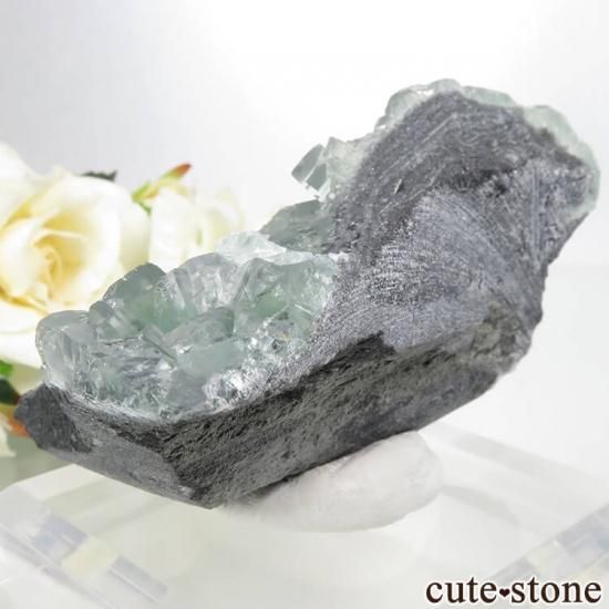 中国 Xianghualing Mine産 グリーンフローライトの結晶 127.3gの写真1 cute stone