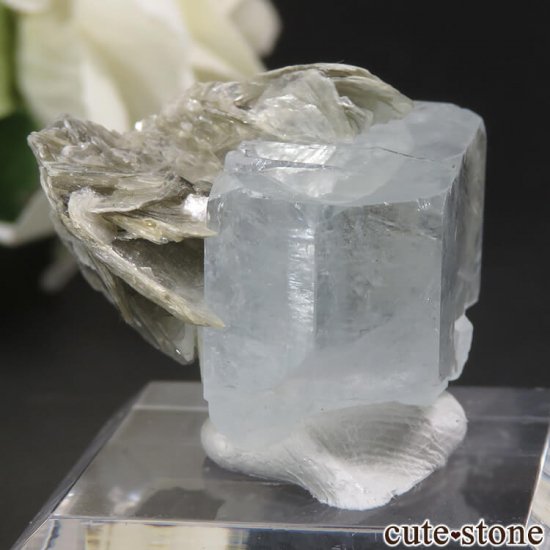 パキスタン Chumar Bakhoor産 アクアマリン＆モスコバイトの結晶（原石） 10gの写真0 cute stone