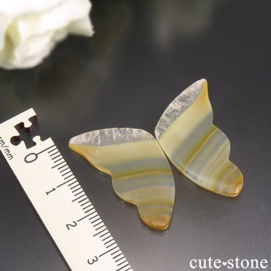 インドネシア産 アイリスアゲートの蝶(イリスアゲート バタフライ) No.2の写真1 cute stone