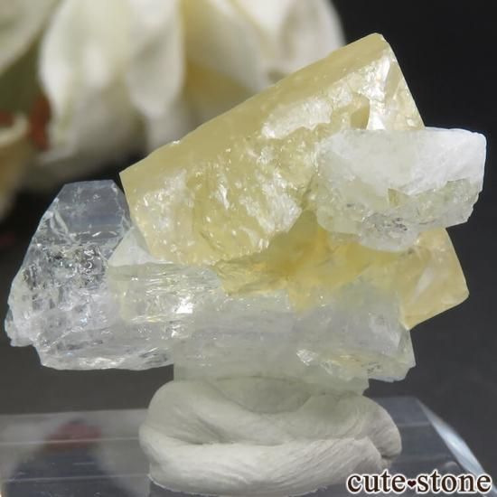 インド プネー Wagholi産 グリーンアポフィライト＆イエローカルサイト