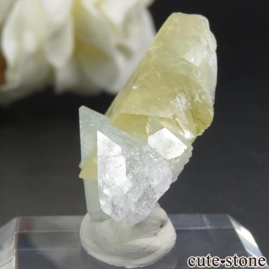 インド プネー Wagholi産 グリーンアポフィライト＆イエローカルサイト