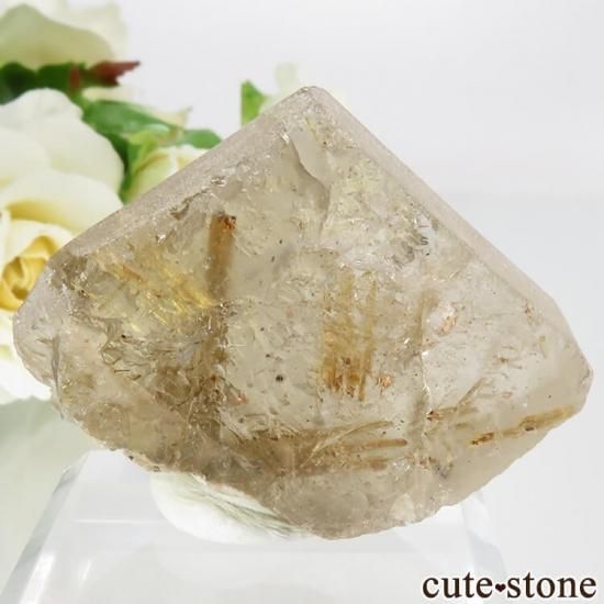 ブラジル バイーア州産 太陽ルチル(ルチルインクォーツ)の原石 30.8gの写真1 cute stone