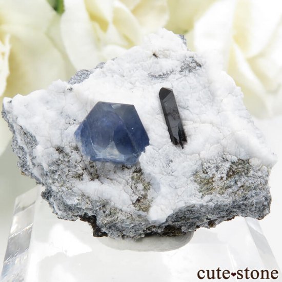 カリフォルニア産 ベニトアイト ネプチュナイトの母岩付き結晶 原石 6 5g Cute Stone