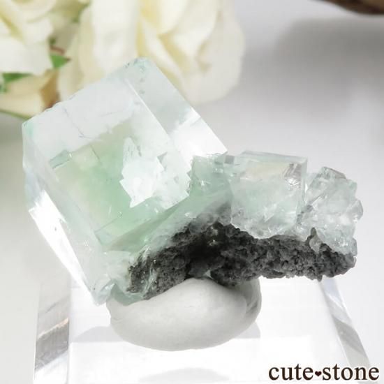 中国 Xianghualing Mine産 グリーンフローライトの結晶 12gの写真1 cute stone