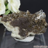 中国 Xia Yang Mine産 カルサイト＆フローライトの母岩付き結晶 69gの画像