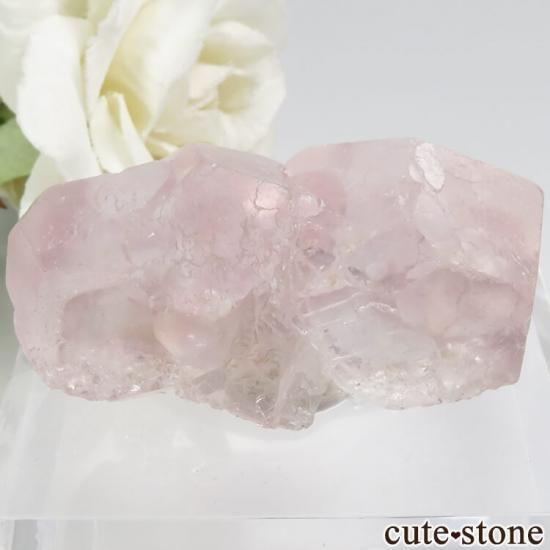 パキスタン Chumar Bakhoor産 ピンクフローライト&モスコバイト(原石)の結晶 40.2gの写真1 cute stone