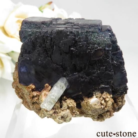 ナミビア エロンゴ産 フローライト＆アクアマリンの母岩付き結晶
