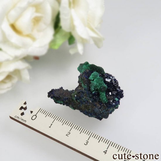 中国 安徽省 Liufengshan Mine産アズライト＆マラカイトの母岩付き原石 No.3の写真2 cute stone