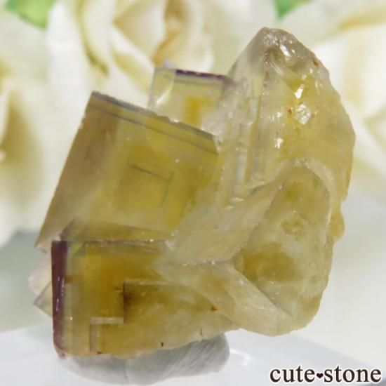 ドイツ Frohnau産 イエロー×ブルー×パープルフローライト No.13の写真1 cute stone