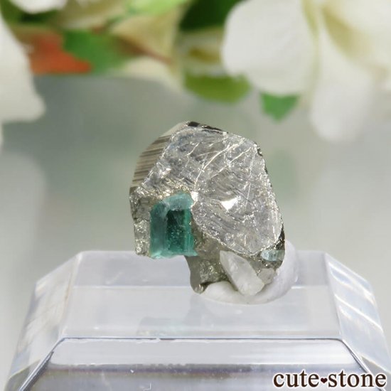 コロンビア Chivor Mine産 エメラルド＆パイライトの結晶（原石）No.7 - cute stone -