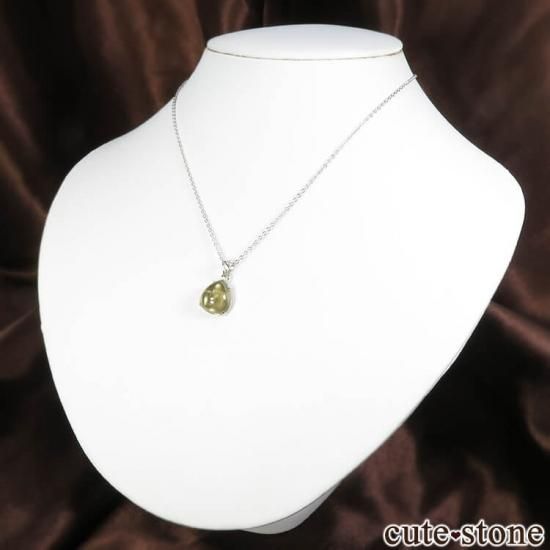 ダイアスポアのsilver925製ペンダントトップ(マロン型) No.1の写真1 cute stone