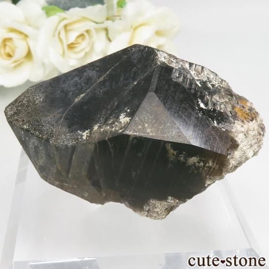 ✳激希少*勾玉　黒平向山鉱山水晶スモーキークォーツ成長過程　本物守護石に鑑別書付 120891902105005-2.jpg