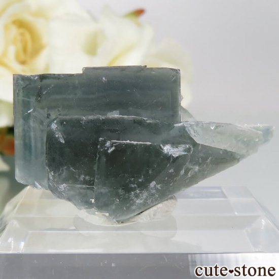 フランス Marsanges Mine産 フローライト＆クォーツの原石 No.12 - cute stone -