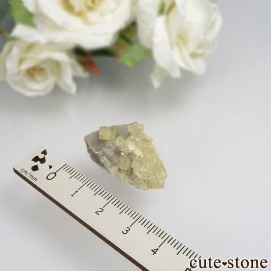 フランス Giromagny産 イエローフローライトの母岩付き原石 No.4の写真1 cute stone
