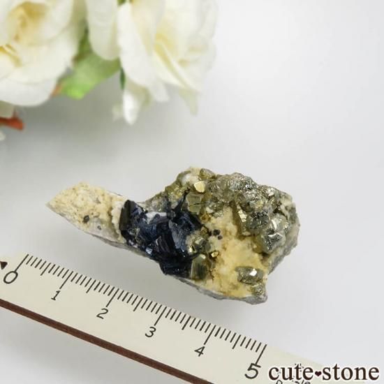 ルーマニア Rosia Poieni Mine産 ビビアナイト&パイライトの原石 No.1の写真3 cute stone