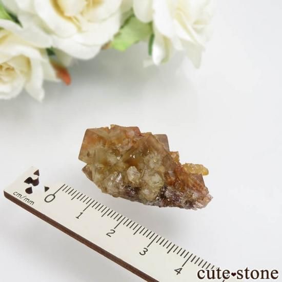 ドイツ Dorfel Quarry産 イエローフローライト&クォーツ No.48の写真3 cute stone