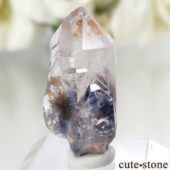 【ブラジル産】デュモルチェライトインクォーツ ブラジル産 デュモルチェライトインクォーツ | 鉱物標本,タ行