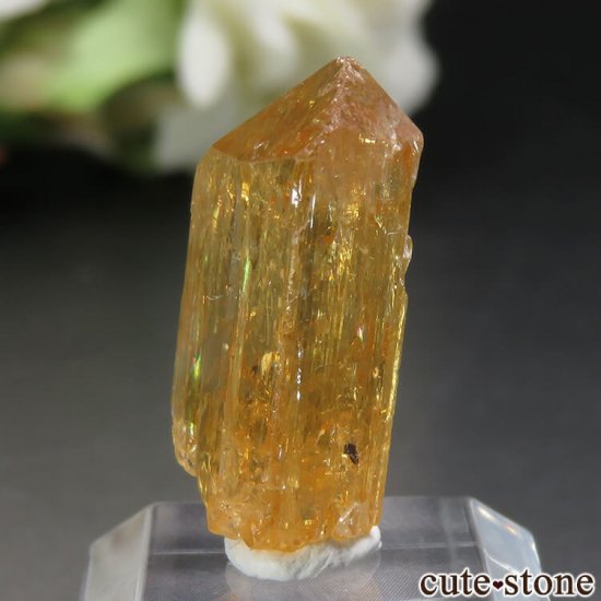 ブラジル産 インペリアルトパーズの単体結晶（原石）No.9 - cute stone -