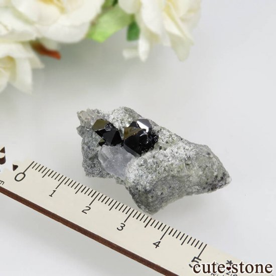 ロシア ダルネゴルスク Nikolaevskiy Mine産 フローライト＆スファレライト＆クォーツの原石 No.16の写真3 cute stone