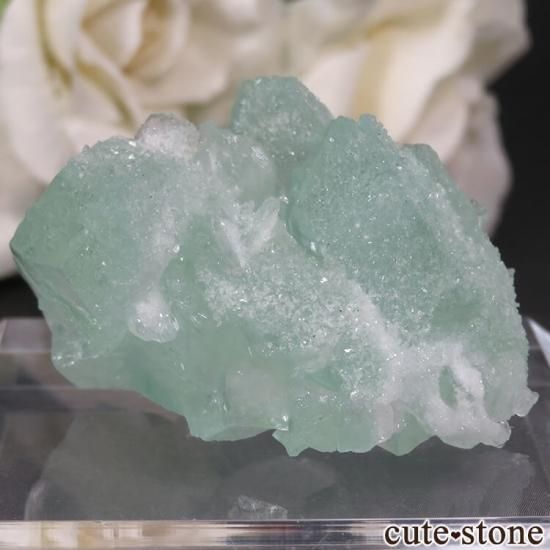 インド プネー産 グリーンアポフィライト&スティルバイトの原石 No.34の写真1 cute stone