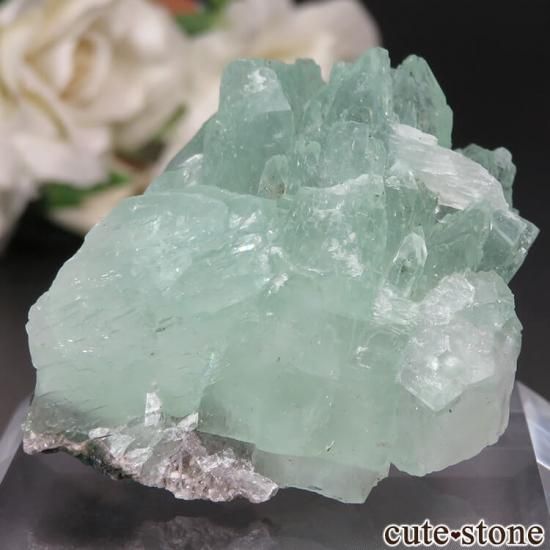 インド プネー産 グリーンアポフィライト&スティルバイトの原石 No.35の写真1 cute stone