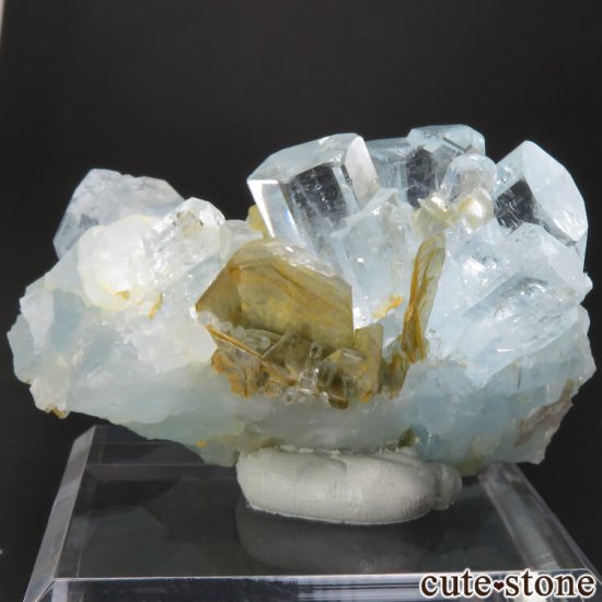 パキスタン Chumar Bakhoor産 アクアマリン＆モスコバイトの結晶（原石）No.15の写真1 cute stone