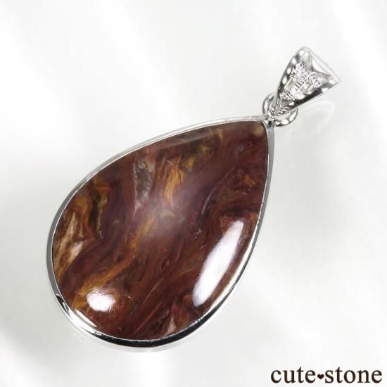 ブラウンレッド×イエローピーターサイトのペンダントトップ No.8 - cute stone -