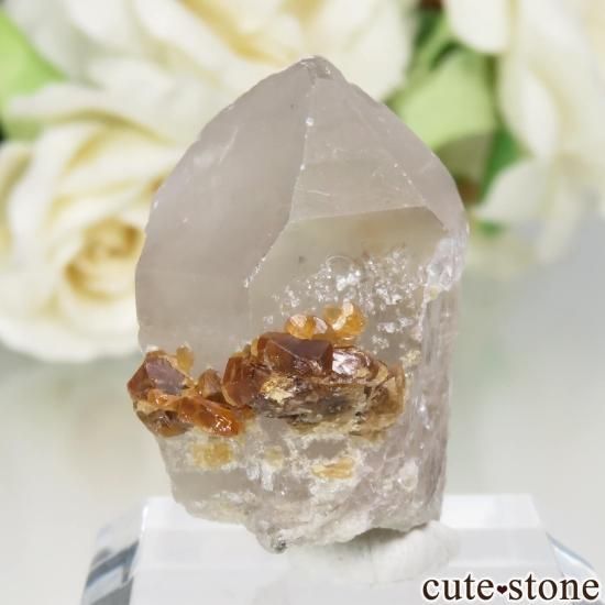 ガーネット＆スモーキークォーツ　鉱物　原石　インテリア 中国 福建省産♦︎SmokyQuartz Garnet|スモーキークォーツ