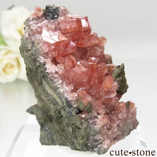 南アフリカ N'Chwaning Mines産 ロードクロサイトの母岩付き原石 No.18の写真1 cute stone