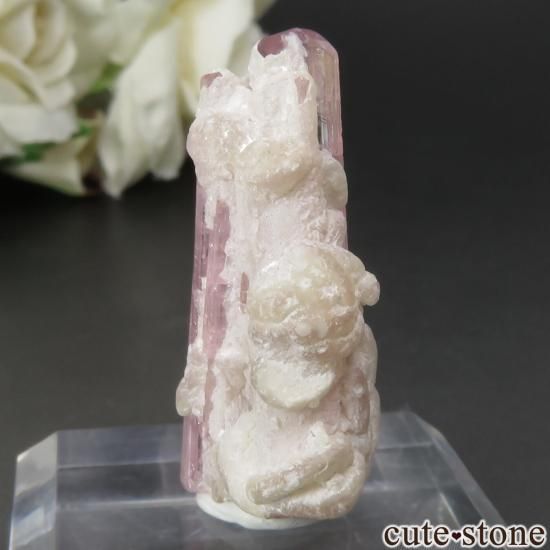 アフガニスタン Kunar産 ピンクトルマリン&モスコバイトの原石 No.14の写真1 cute stone