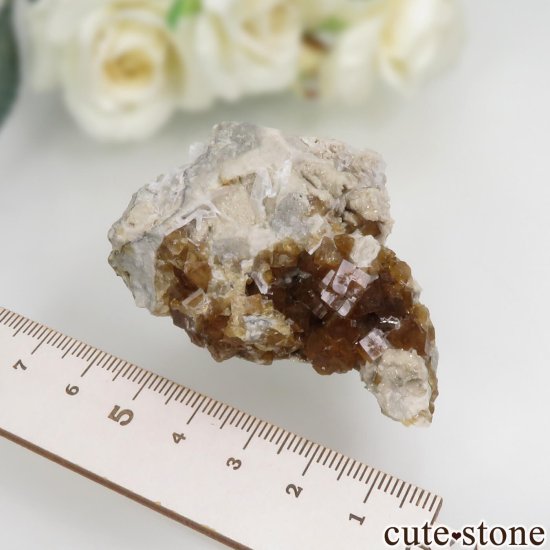 アメリカ オハイオ州産 フローライト＆セレスタイトの母岩付き原石 No.8の写真4 cute stone