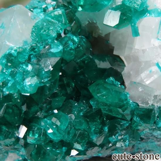 【鉱物標本】ダイオプテーズ イン カルサイト 原石 ナミビア産 ナミビア Tsumeb Mine産のダイオプテーズ＆カルサイトの母岩付き