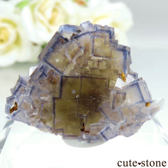 フランス La Barre Mine産 ブルー×イエローフローライトの結晶（原石）No.47の画像 cute stone