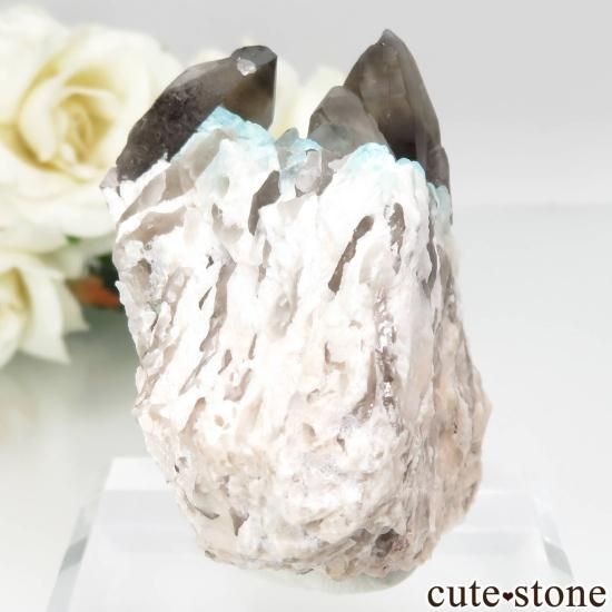 コロラド州 Smoky Hawk claim First day Pocket産 アマゾナイト&スモーキークォーツの原石 No.5の写真1 cute stone