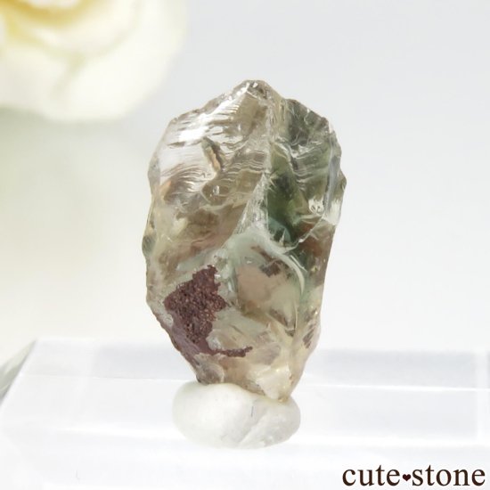 オレゴン州 Plush産 オレゴンサンストーンの原石（グリーン&レッド系） No.17の写真0 cute stone