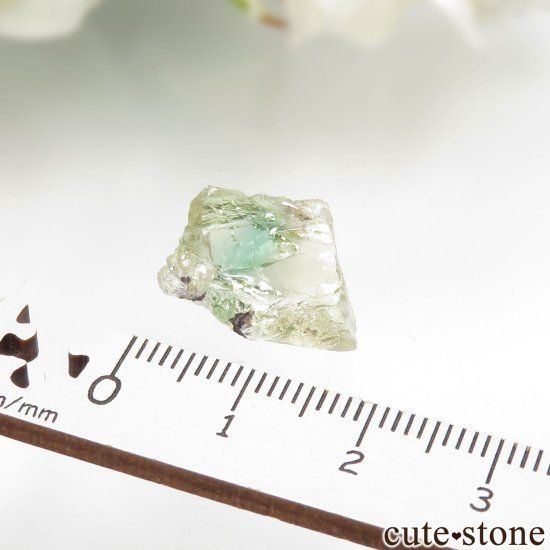 オレゴン州 Plush産 オレゴンサンストーンの原石（グリーン&レッド系） No.18の写真2 cute stone