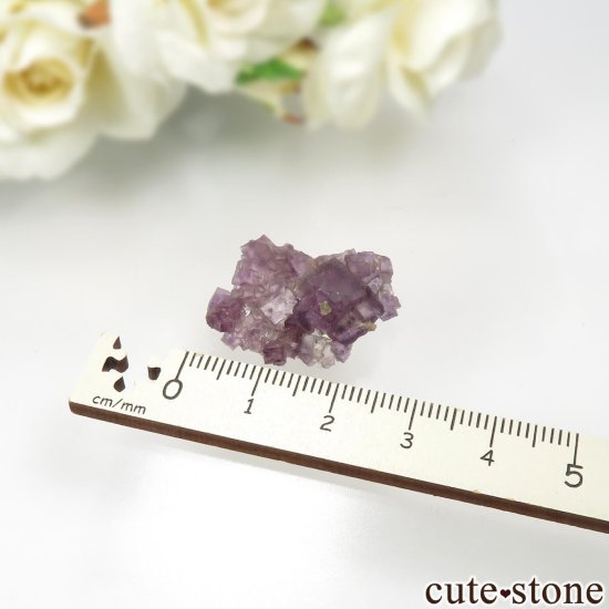 イリノイ州 Cave-in-Rock産 パープルフローライトの原石 No.19の写真3 cute stone