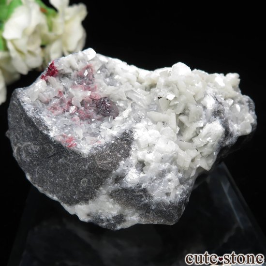 貴州省 Yunchangping Mine産 辰砂（シンシャ）シナバー＆クォーツ＆ドロマイトの原石 No.4 - cute stone -