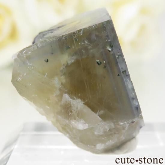 フランス La Barre Mine産 イエロー×ライトブルーフローライトの結晶(原石)No.56の写真0 cute stone