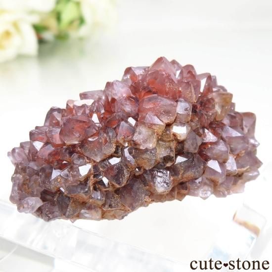 マダガスカル Ambatovita産 レッドアメジスト(ヘマタイトインアメジスト)の原石 No.2の写真1 cute stone