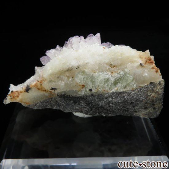 貴州省 Qinglong Mine産 パープル×ホワイトフローライト＆クォーツ No.20の写真1 cute stone