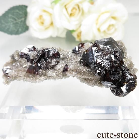 アメリカ エルムウッド鉱山産 スファレライト&クォーツの原石 No.1の写真1 cute stone